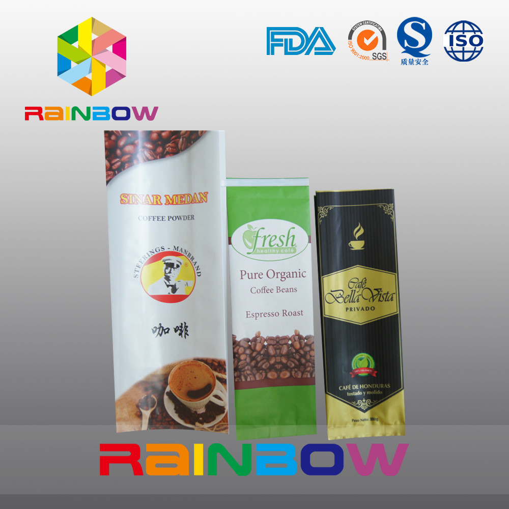 12oz White Side Gusset Coffee Packaging Bag Dengan Valve / Custom Printing