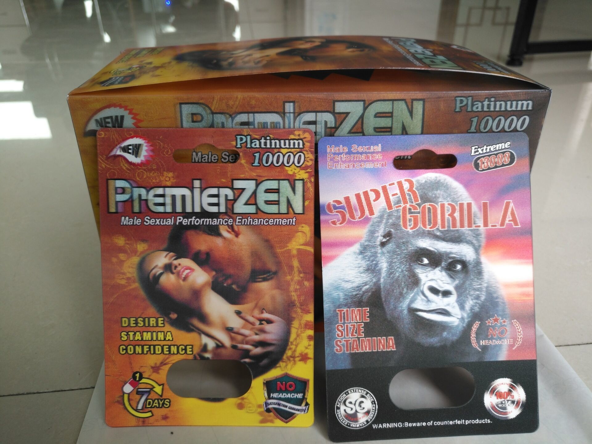 Laki-laki Enhancement Pills Batal Kertas Kemasan Blister / Bahan PP