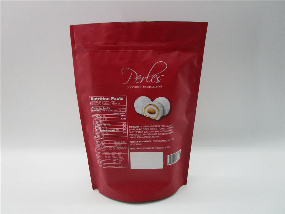 Paket High End Stand Up Bag Gravure Printing Food Grade Aluminium Foil Pouch