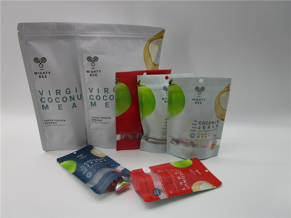 Custom Cetak Surface Foil Pouch Packaging Untuk Walnut / Snack / Cracker / Cookie