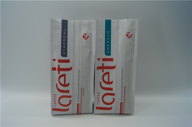 Tas pengemasan kopi sisi gusset customzied untuk kopi bubuk dengan katup