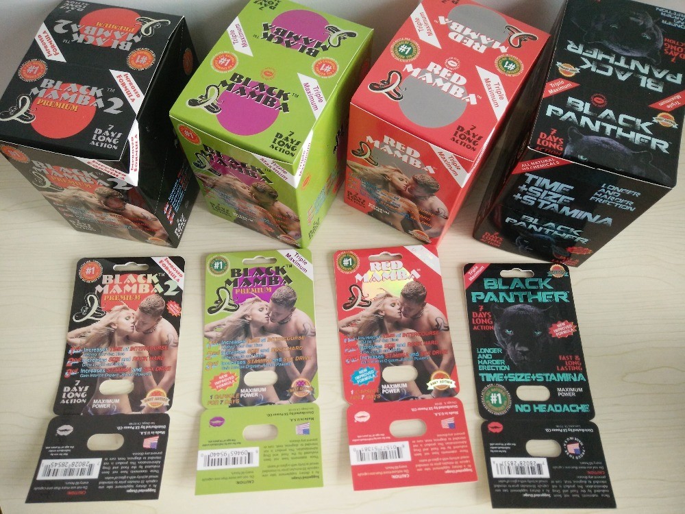 Penjualan panas Badak Pria Enhancement Pills Kartu Kemasan Dan Kotak Display dengan efek 3D