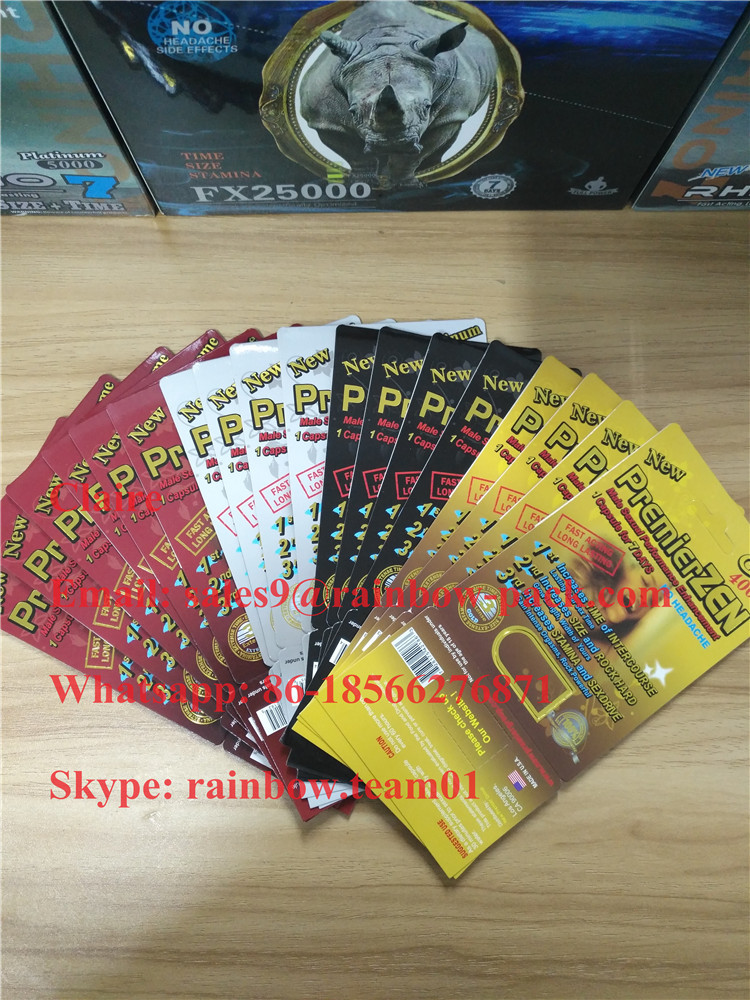 PremierZen Gold Male Enhancement kartu pil kemasan blister dalam stok dengan efek 3D