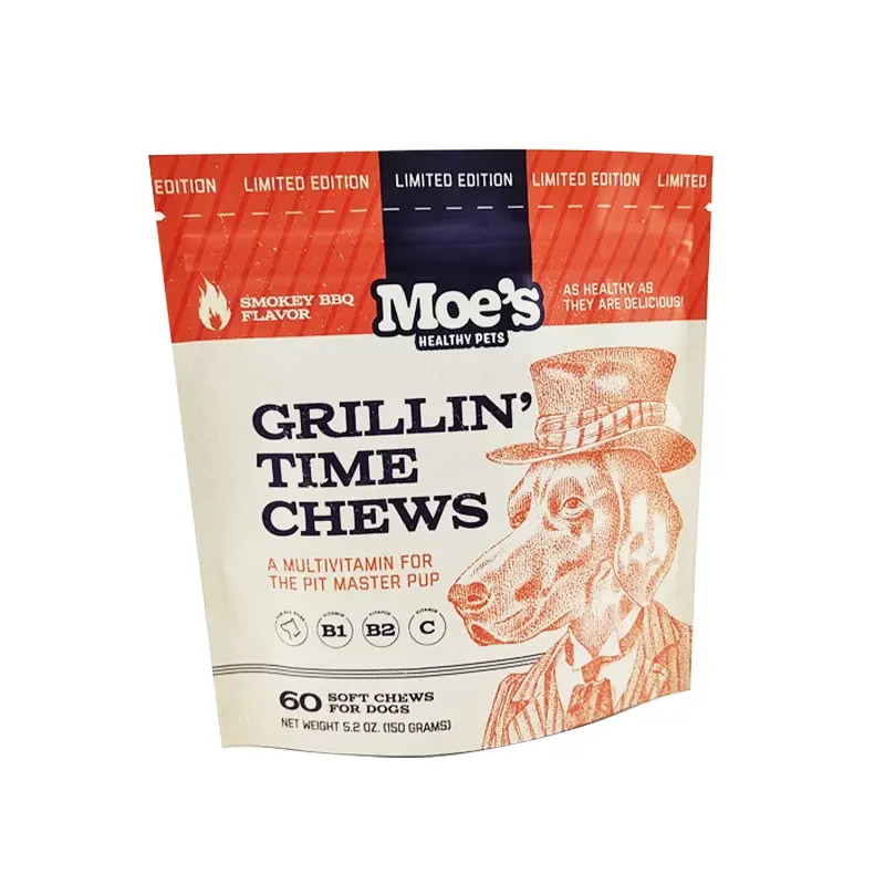 Kantong Makanan Hewan dengan Tear Notch untuk Dog Treats Packing Bags