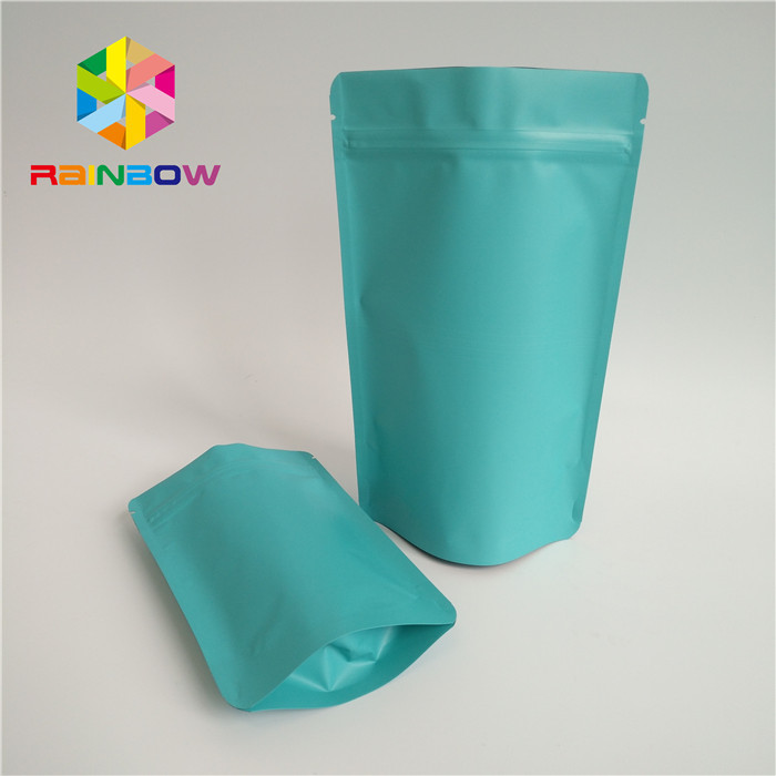 Kantong Teh Hijau Alami Kemasan Matte Surface Self Standing Ziplock