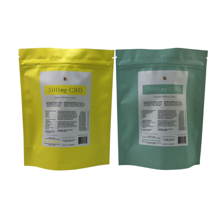 Tas Kemasan Teh yang Bisa Ditutup Kembali Dengan Setelan Mylar Stand Up Bag With Zipper Tea Bag