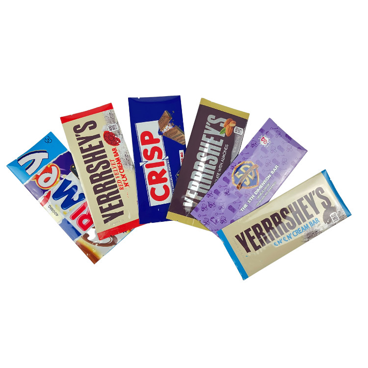 Kantong Plastik Cetak Custom Protein Bar Wrapper Packaging Stick Pouch Powder Chocolate Tea Coffee Back Seal Sachet