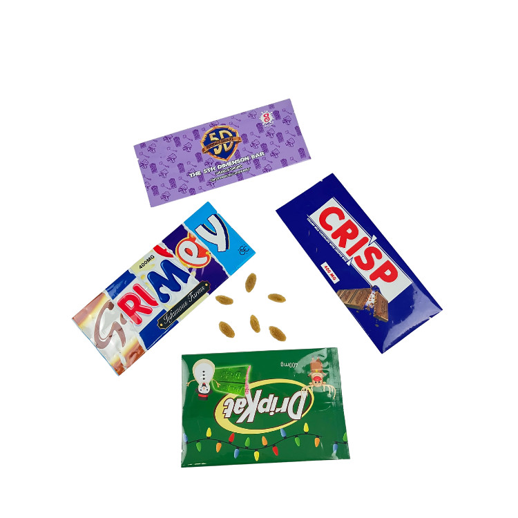 Food Back Side Seal Bag Snack Candy Packaging Chocolate Candy Bar Wrapper Customized Middle Side Seal Kantong Permen