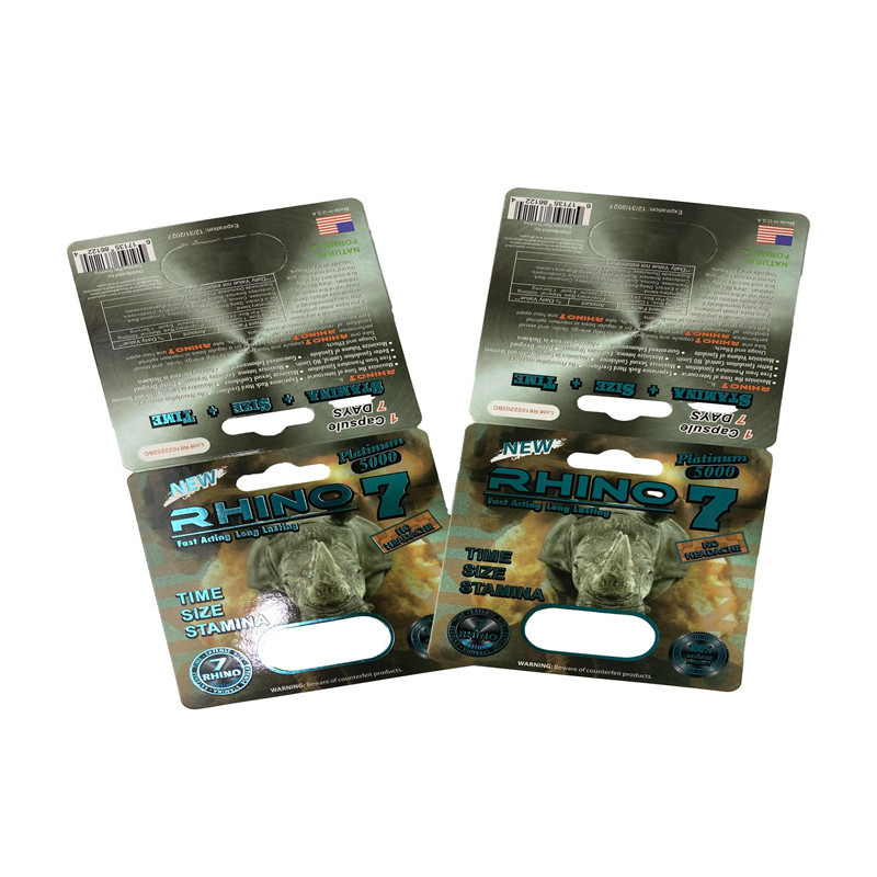 Kemasan Gummy Bear Male Pill Peningkatan Seks Pempek Blister Kemasan Kartu Kertas