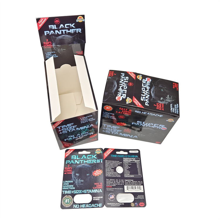 Grosir Madu Badak Dicetak Emas Rahasia Keajaiban Madu 3d Kartu Kertas Display Box Madu Kantong Kemasan