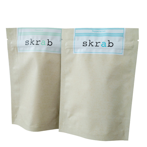 Stand Up Silver Foil Sachet dengan Doy Pack Design untuk Coffee Body Scrub Packaging