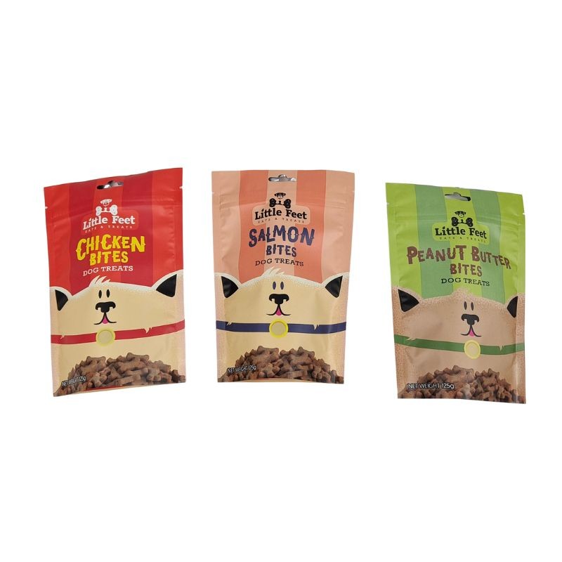 Custom Printed Flat Bottom Snack Pouches with Matte Surface untuk Kantong Kemasan Makanan