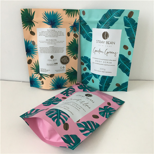 Gravature Printing Aluminium Foil Bagging for Coffee Body Scrub Packaging Bags