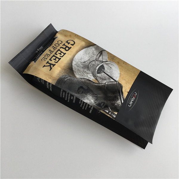 Percetakan Disesuaikan 250g Four Side Sealed Stand Up Coffee Bags With Valve