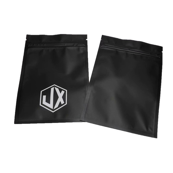 Matte Hitam Tiga Sisi Seal Kabel USB Plastik Kantong Kemasan Dengan Zipper