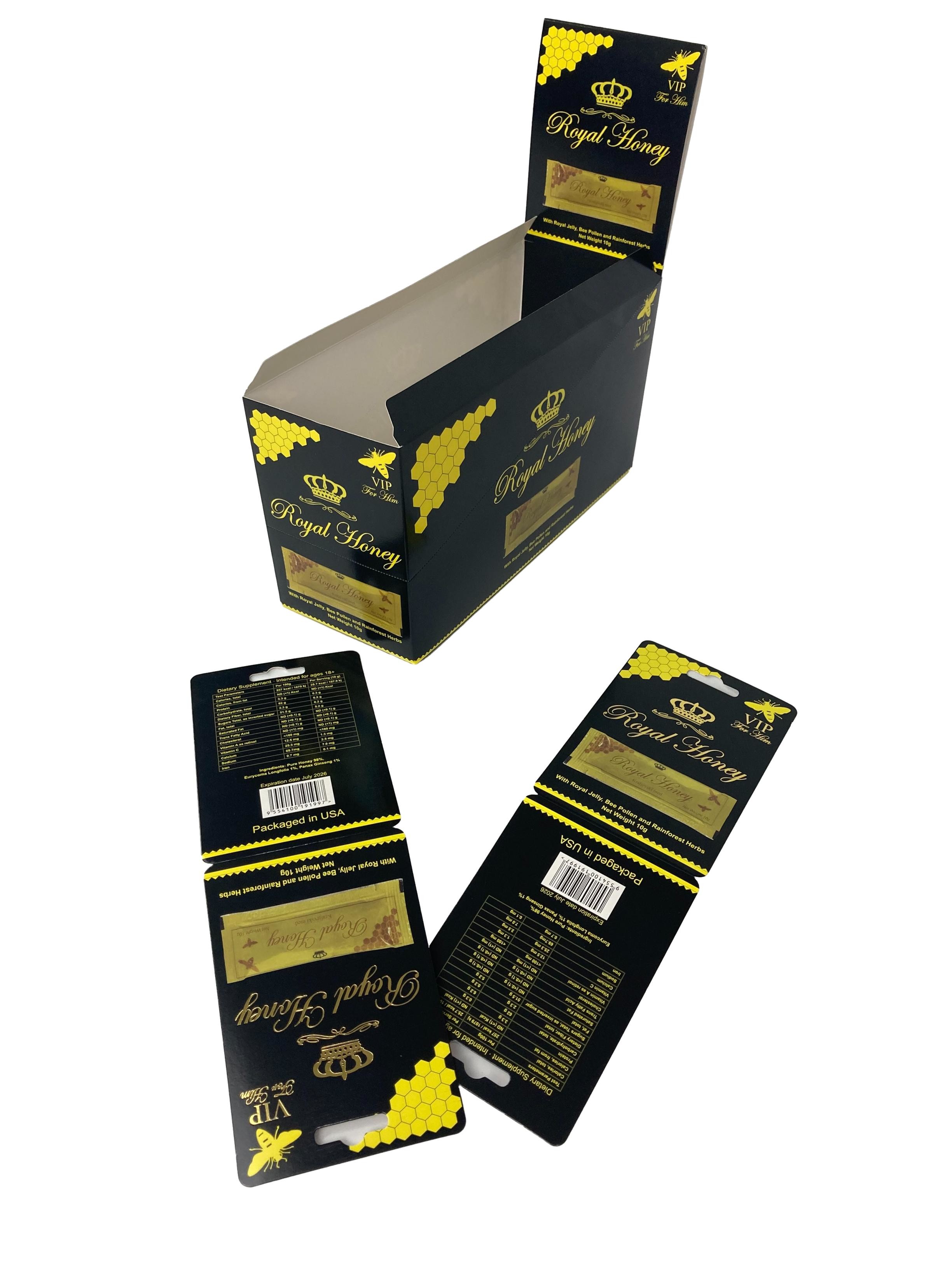Low MOQ Enhancement Pill Capsule Tablet Packaging Card dengan Blister Rhino 1700K Display Pill Paper Box
