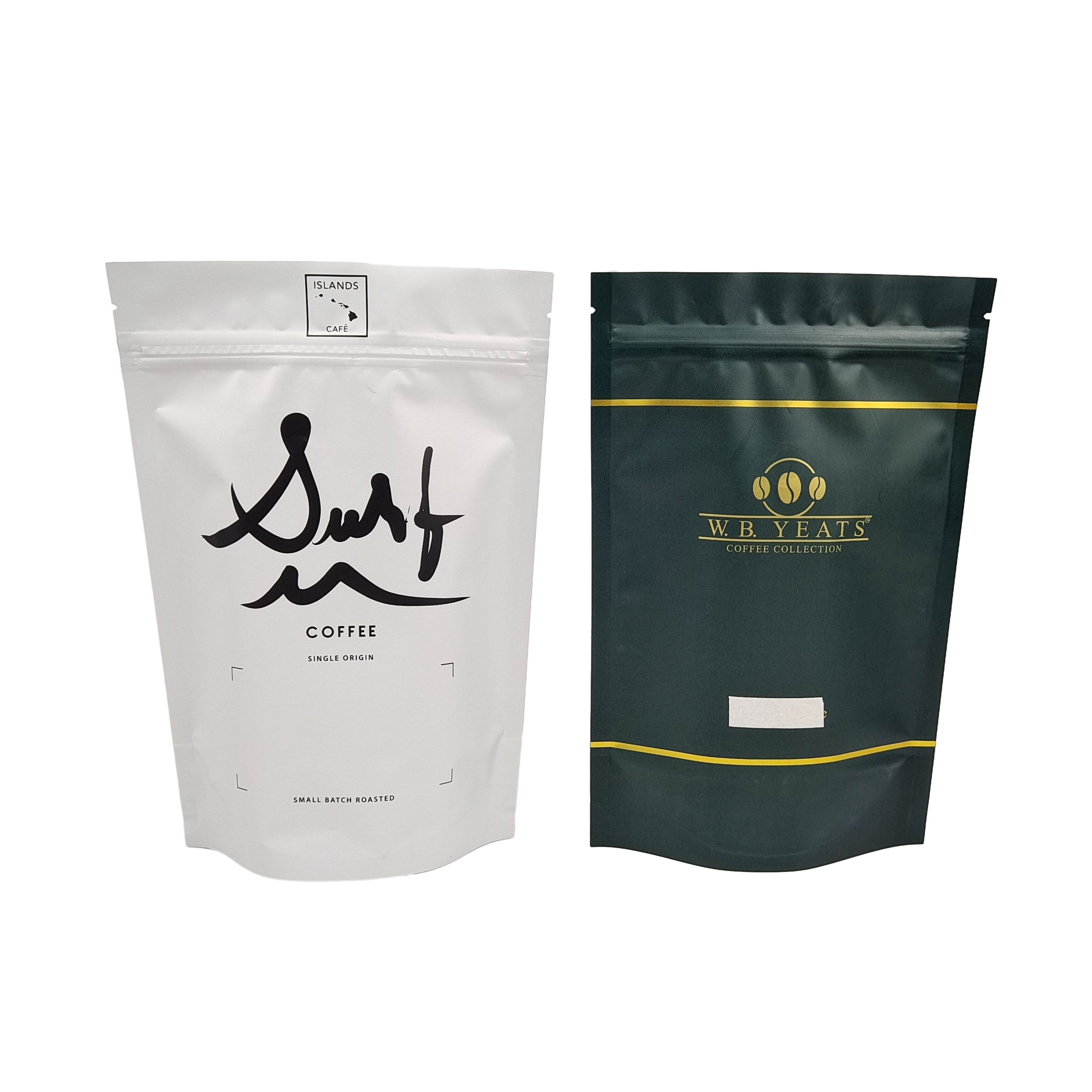 100g 200g Biji Kopi Disesuaikan Kantong Ziplock yang Bisa Disegel Kembali Mat Aluminium Foil Kantong Kopi Dengan Katup