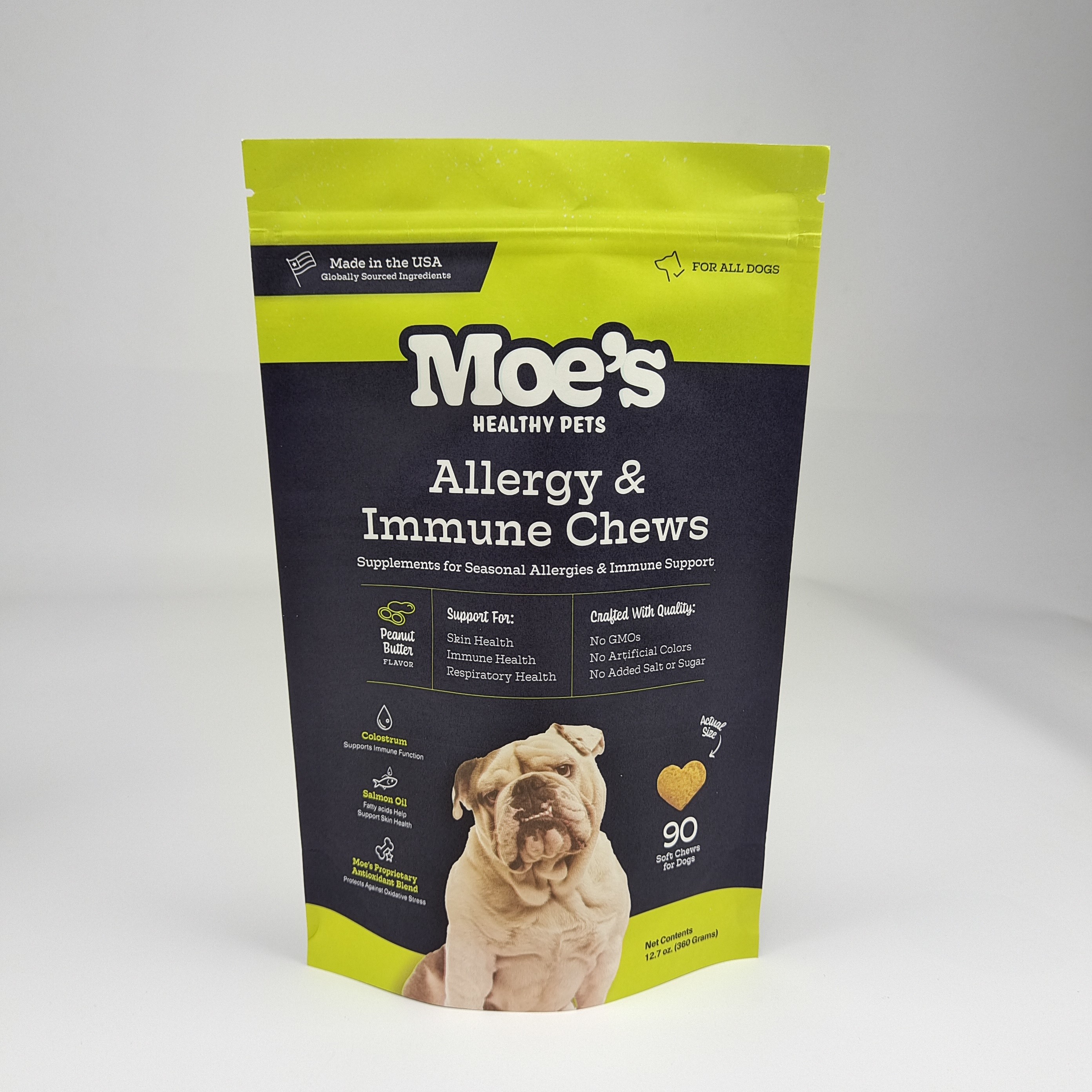 Tas kemasan makanan cetak khusus anti bau Ziplock Kraft Paper Stand Up Bag dengan ritsleting dan jendela