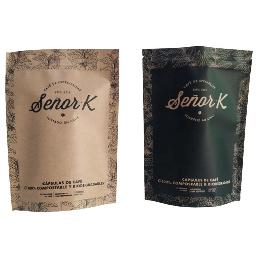 Kantong Bawah Datar Film Kemasan Makanan Putih Plain Printing Top Isi Dengan Katup Udara