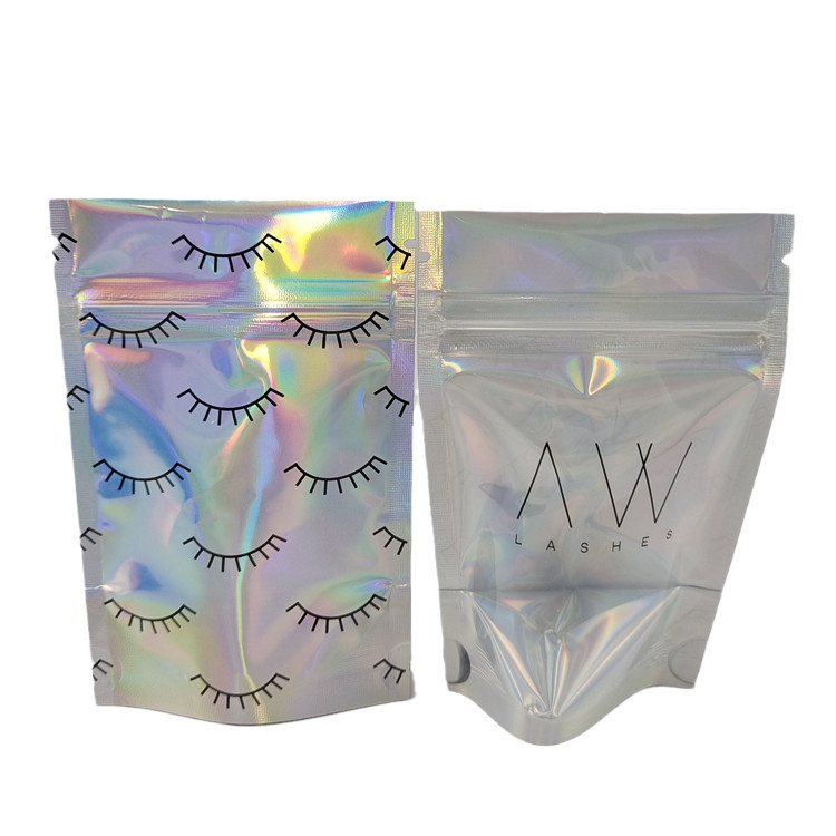 Custom Holographic Aluminium Foil Resealeable Mylar Bags Digital Print Smell Proof Bags untuk Perhiasan