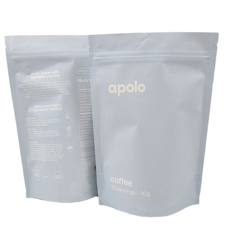 Sesuaikan Tas Kertas Kraft Biodegradable dengan Zipper Digital Print Gummie Candy Packaging