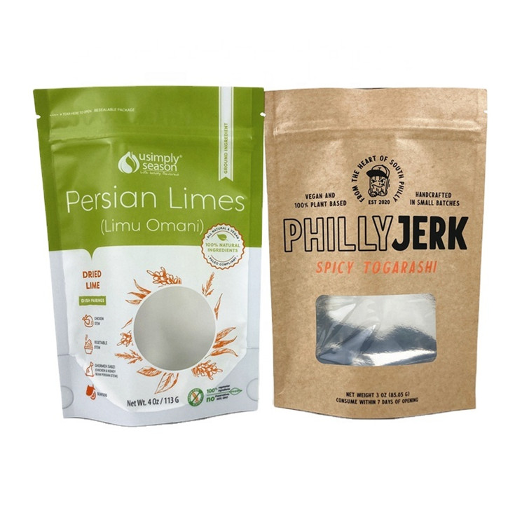 Kantong Kertas Kraft Berkualitas Pangan Untuk Bubuk Mangga Makanan Kue Kacang Makanan Hewan Peliharaan Ramah Lingkungan Teh Tinggalkan Kantong Kertas Buktinya Bau