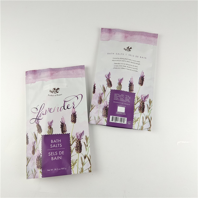 Ukuran dan warna yang disesuaikan Tersedia Kemasan Mat Foil Aluminium Mandi Garam Berdiri Kantong Ziplock Doypack