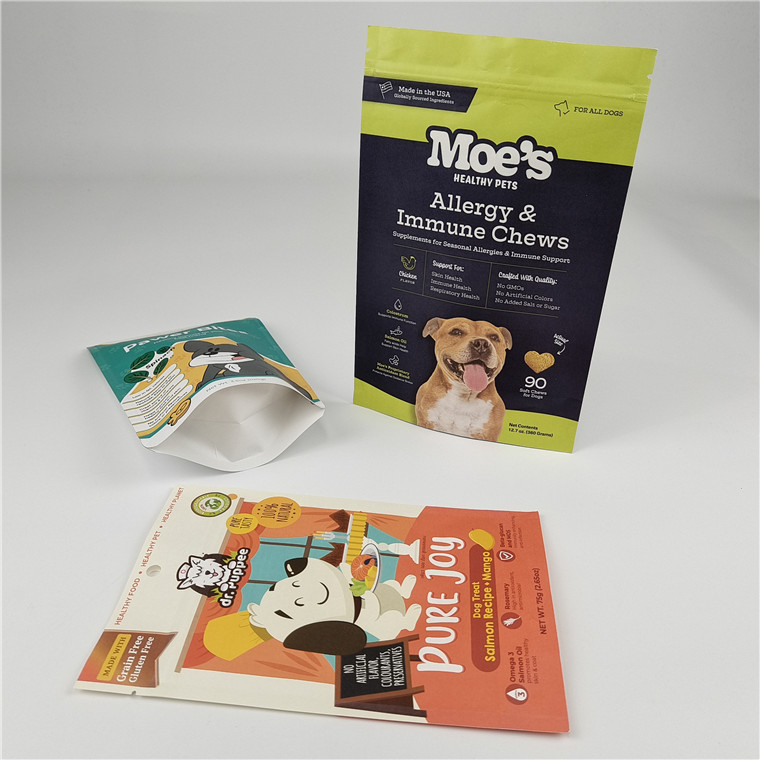 Custom Logo MOQ 100pcs Kantong Kertas Kraft untuk Teh Kue Kue Kacang Makanan Powder Pet Food Packaging Bag