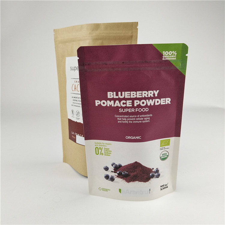 Bahan kemasan makanan Percetakan digital kustom berdiri kantong ritsleting anti bau kantong anti kelembaban