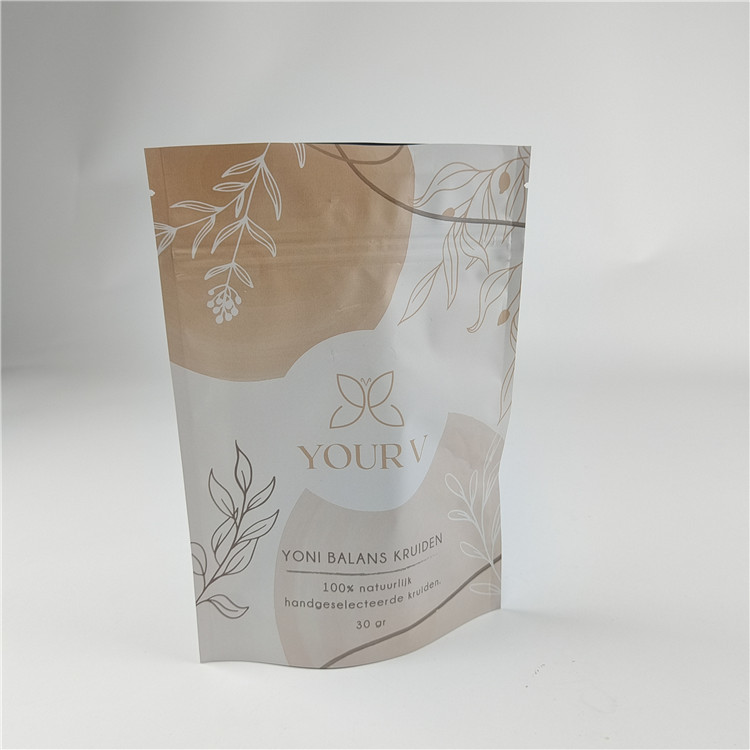 Desain Baru Disesuaikan Ukuran Matte Finish Snack Bag Packaging Matt Aluminium Foil Stand Up Pouch Ziplock Doypack Bag