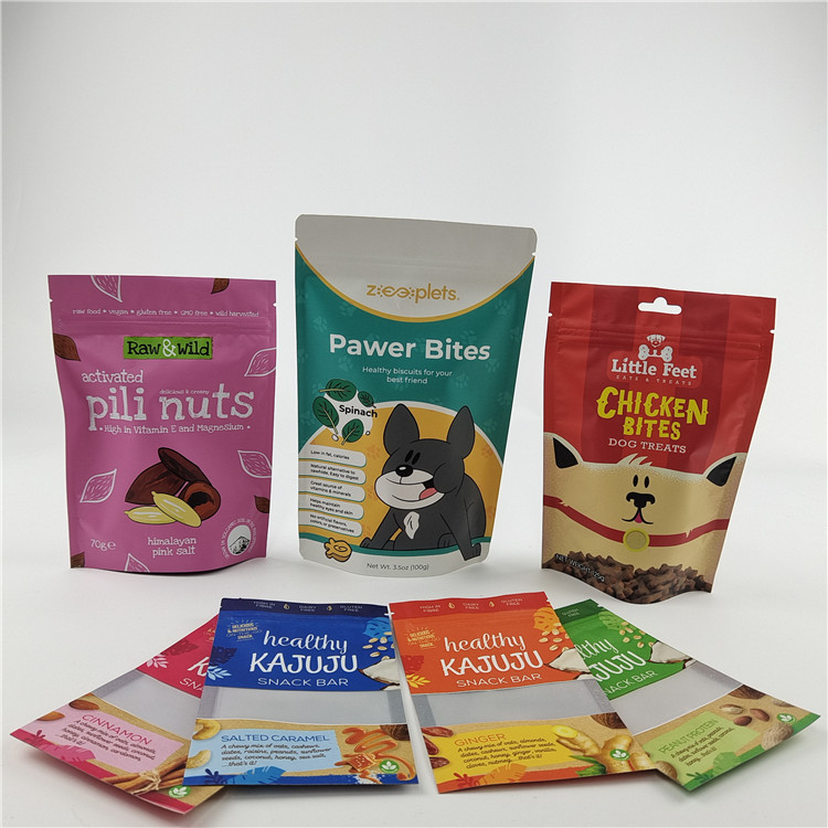 Best Selling Daur Ulang Ramah Lingkungan Custom Printed Food Grade Bag dengan Zipper untuk Snack Packaging