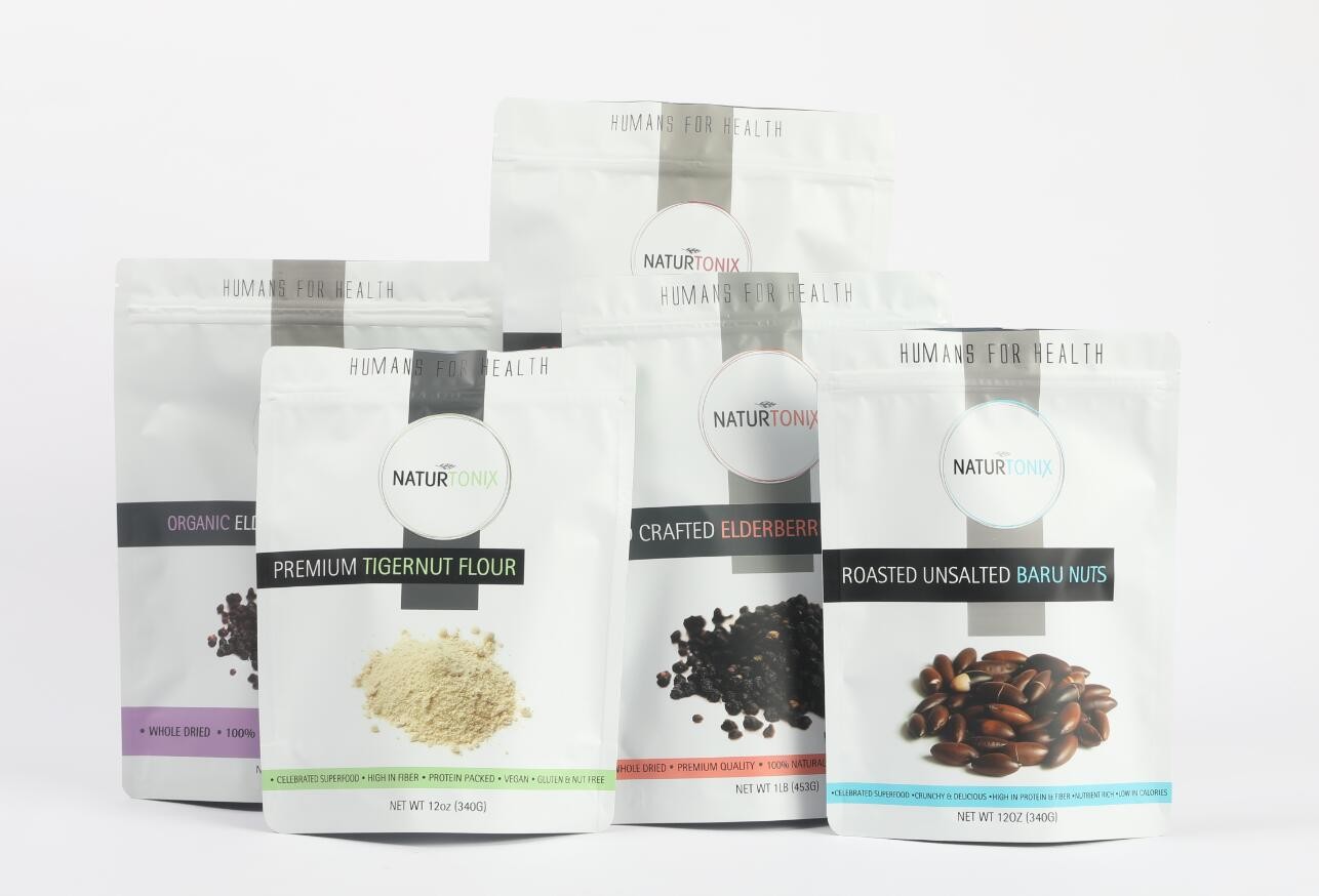 Tas Segel Tiga Sisi Disesuaikan Tas Teh Kemasan di Glossy atau Mat Finish