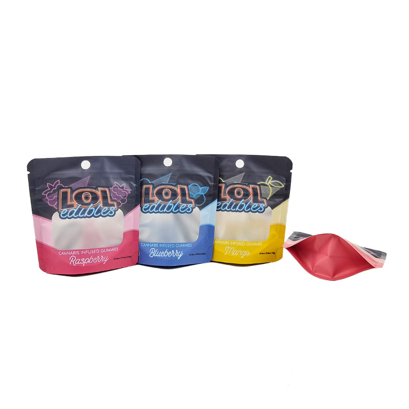 Kemasan yang tahan bau Stand Up Doy Pack Foil pouch untuk biji kopi