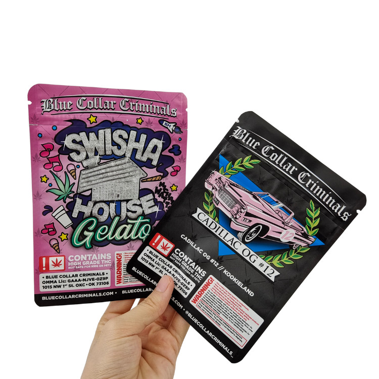 Custom Laminated Film Herbal Incense Packaging untuk kebutuhan kustomisasi