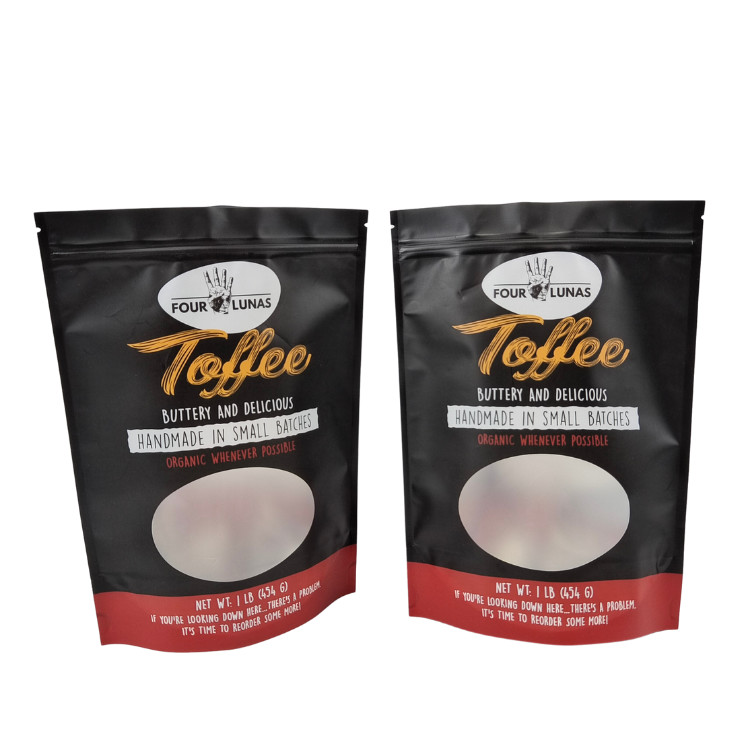 Fitur Tear Notch Pet Food Bag dengan Desain Transparan dan Penutupan Zipper