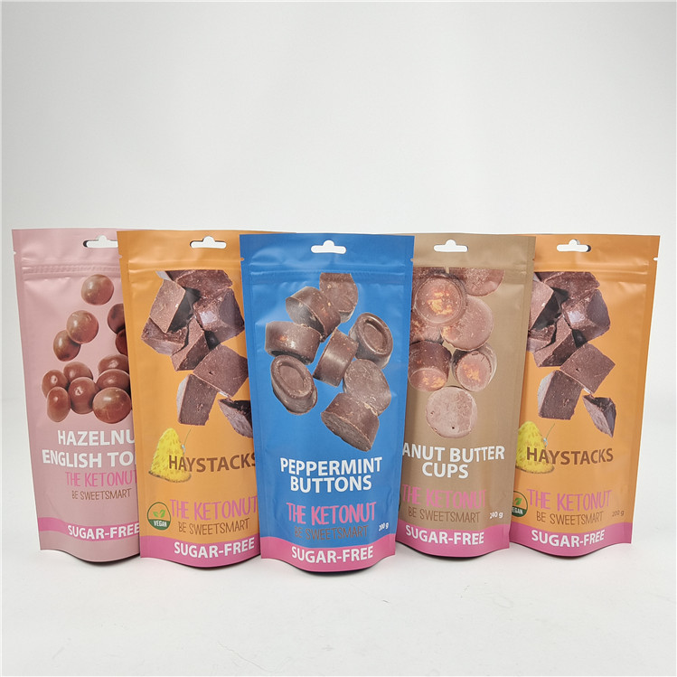 Top Quality Custom Logo Printed Advanced Laminating Stand Up Zipper Bags untuk Pengemasan Kantong Sarapan