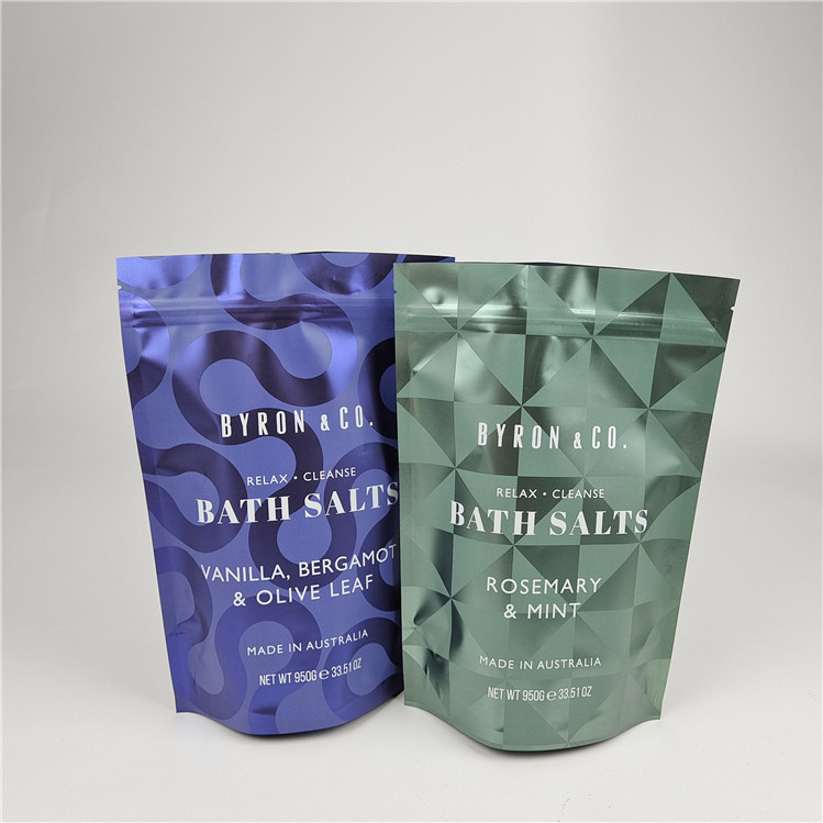 Stand Up Bag Dengan Zipper Bau Proof Kelembaban Proof Body Scrub Packaging Bag