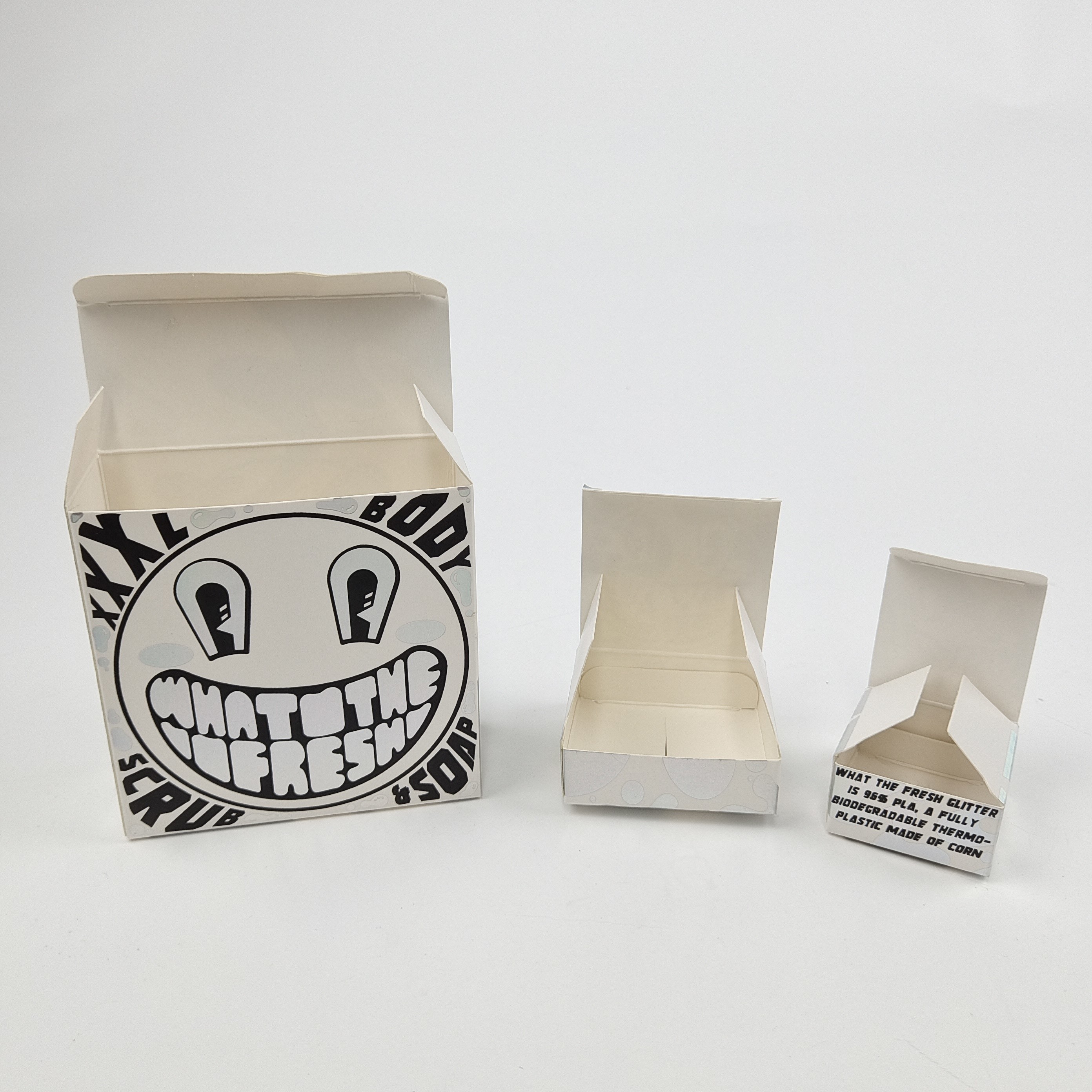 Custom Glossy UV Matt Film White Cardboard Paper Box 400g Untuk Sampel Kosmetik Minyak Argan