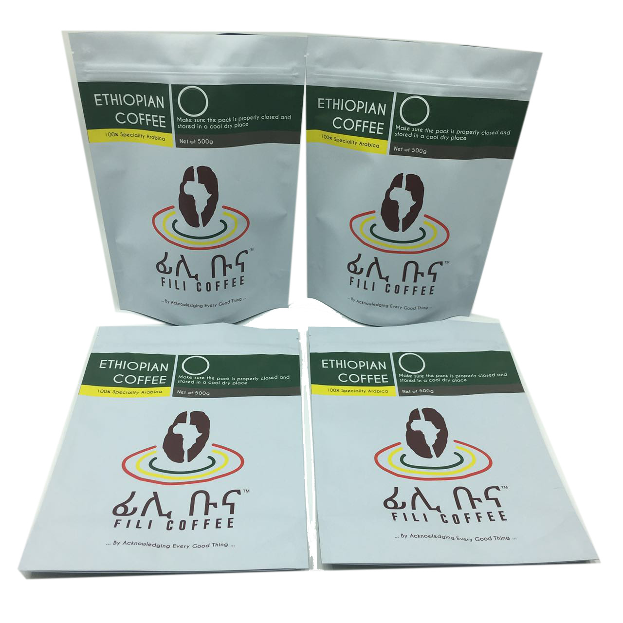 Matte Finish Foil Dilapisi Stand Up Zipper Packaging Bag 500g Coffee Bag