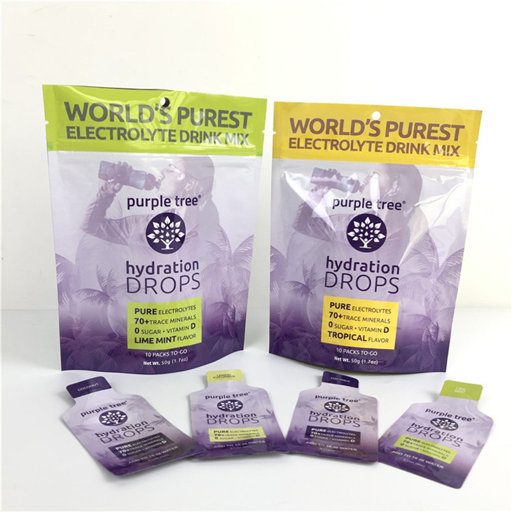 Hot Custom Logo Glossy Finish Dimensi dan Desain Disesuaikan Kebutuhan Aluminium Foil Mylar Doypack