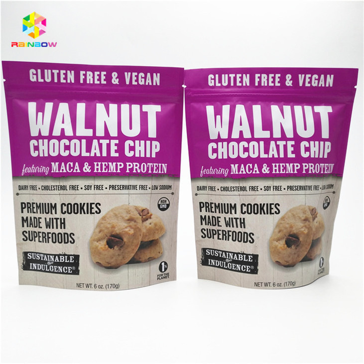 Matte Finish Colorful Printing Aluminium Foil Mylar Doypack dengan ukuran dan desain yang disesuaikan