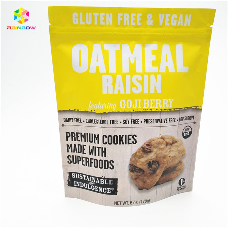 Bahan ramah lingkungan dan aman Kantong kemasan makanan ringan diterima hingga 10 warna tersedia