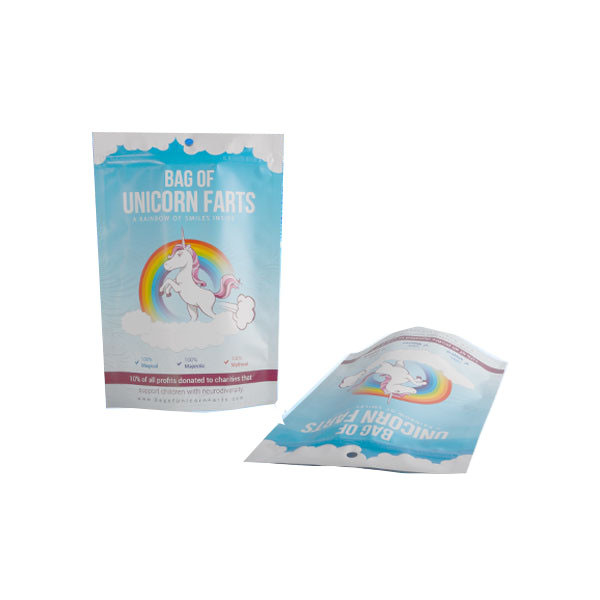 Plastik Laminasi Alum Alumunium Foil Pouch Ziplock Putih Biru Hoki