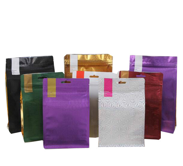 Grosir Aluminium Foil Tin Tie Datar Block Bawah Coffee Packaging Bag dengan degassing valve 500g 1kg