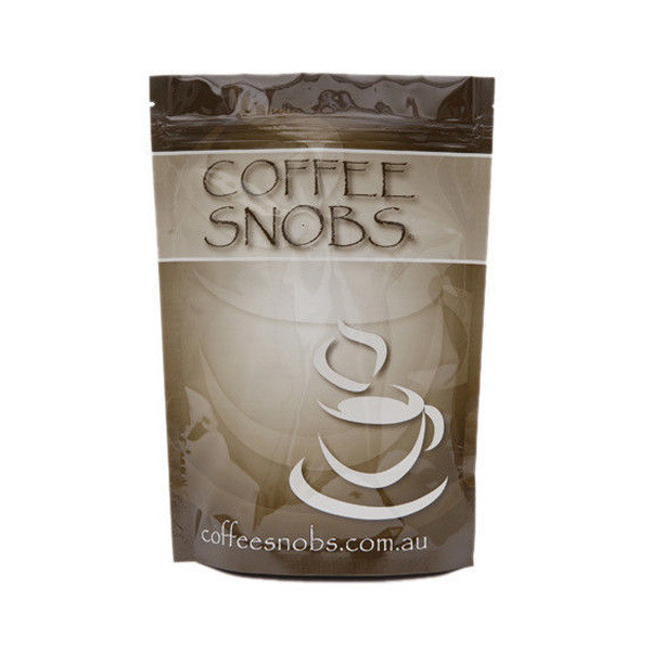 Kustom 250g 500g 1 kg persegi blok tas kemasan biji kopi ziplock datar bawah