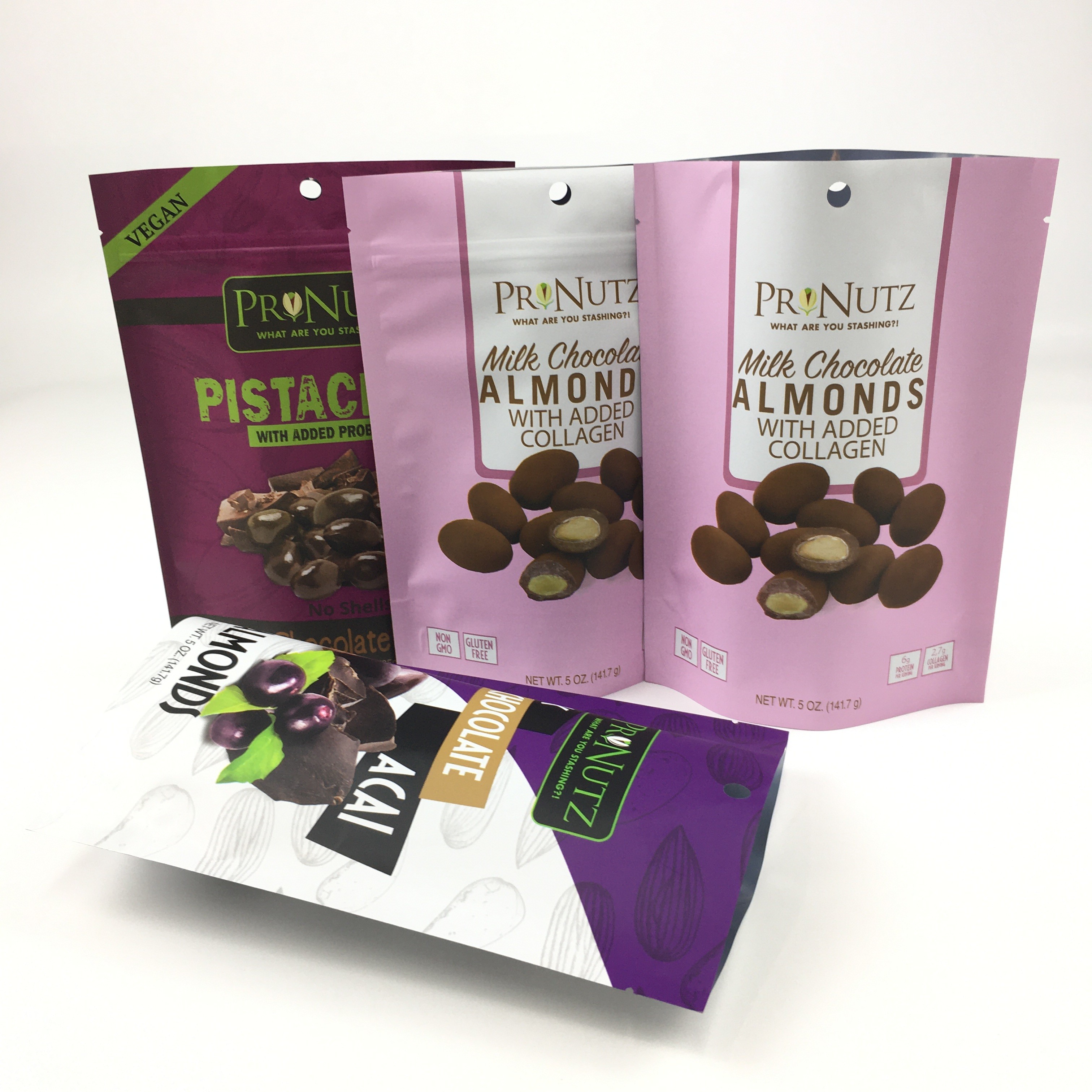 Custom Matte Stand Up Pouch Aluminium Foil Mylar Bag Powder Packaging