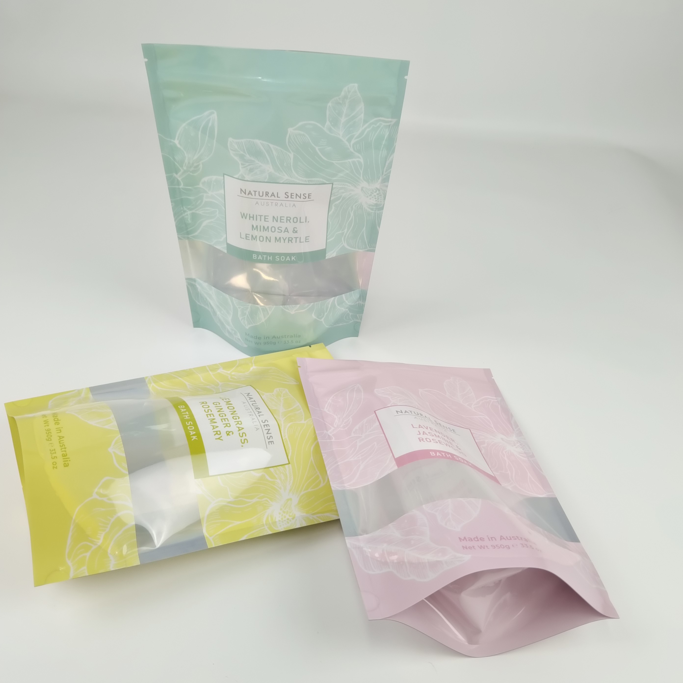 Body Scrub Bath Sea Salt Zipper Stand Up Tas Rempah-rempah Kantong Plastik Kantong Kemasan