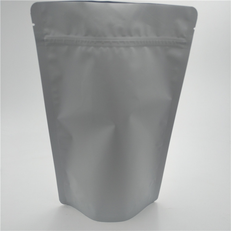 1lb Matte Plastik Putih Ditutup Kembali Stand Up Coffee Pouch Dengan Valve