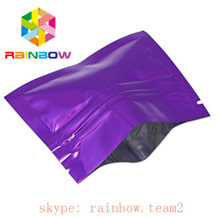 warna-warni 3 sisi disegel datar mini mylar foil tas 1g teh rami / bunga leaft sachet