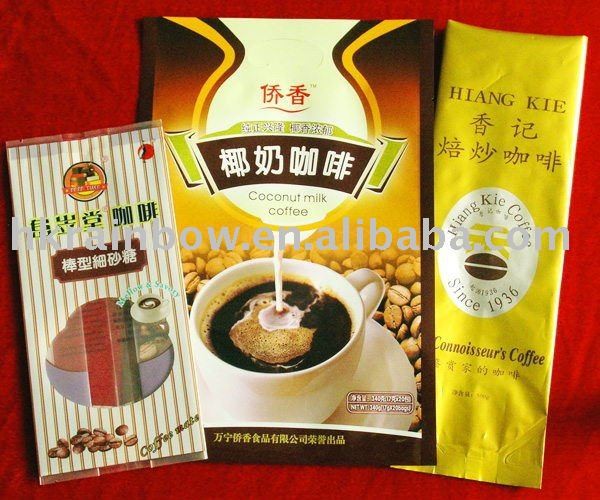 Sisi PE / AL / PET - Kantung Stand Up Coffee Bean Snack Bag Packaging